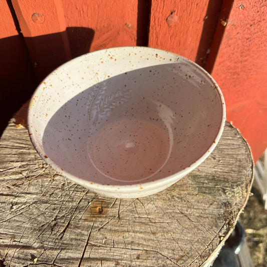 Skål med vitlöksrivare