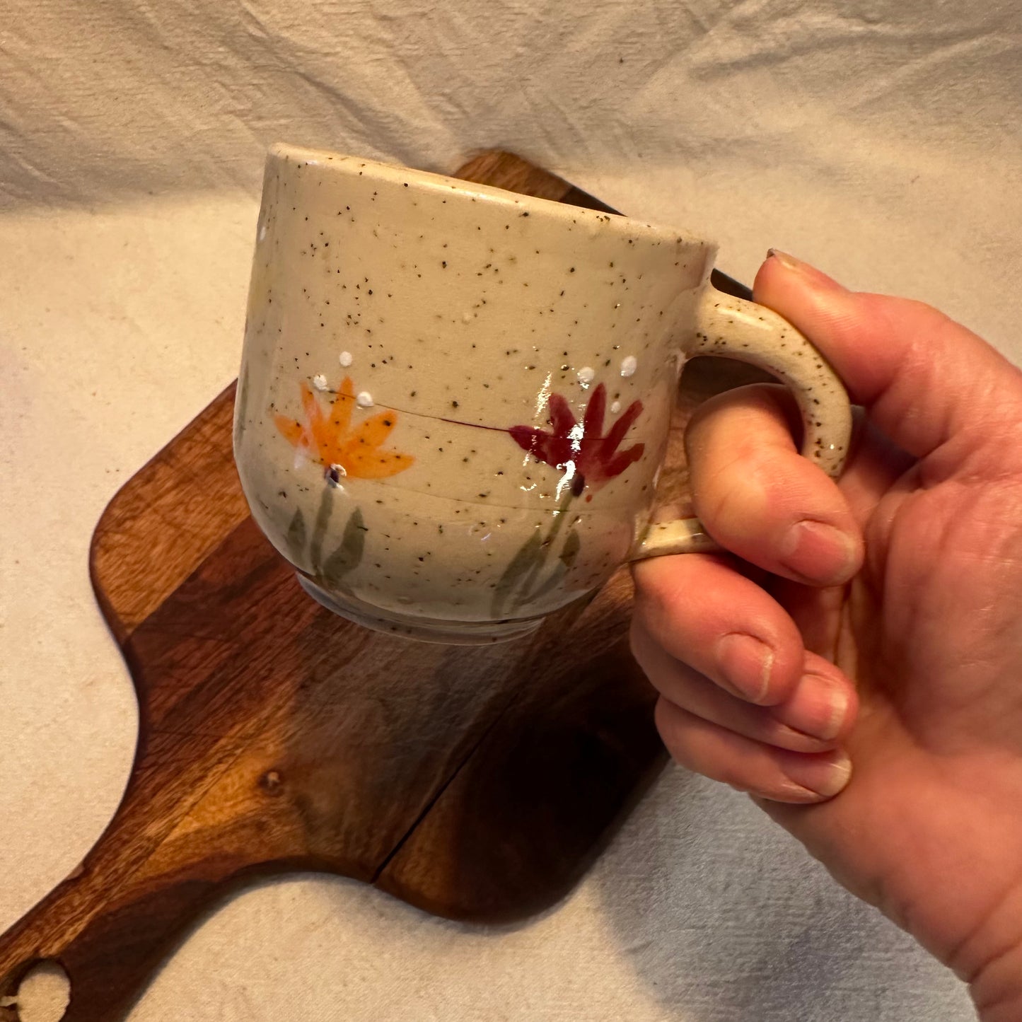 Mugg - sommaräng med lavaprickar