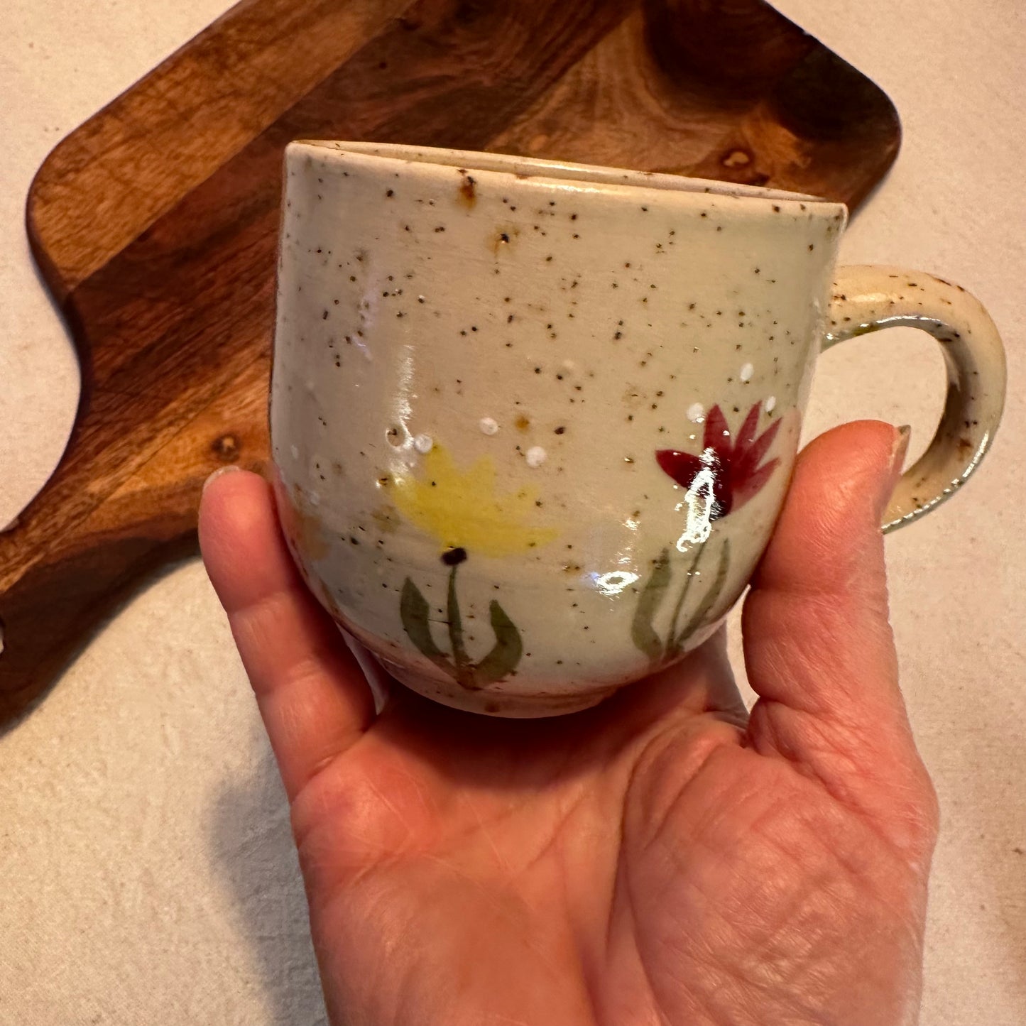 Mugg - sommaräng med lavaprickar