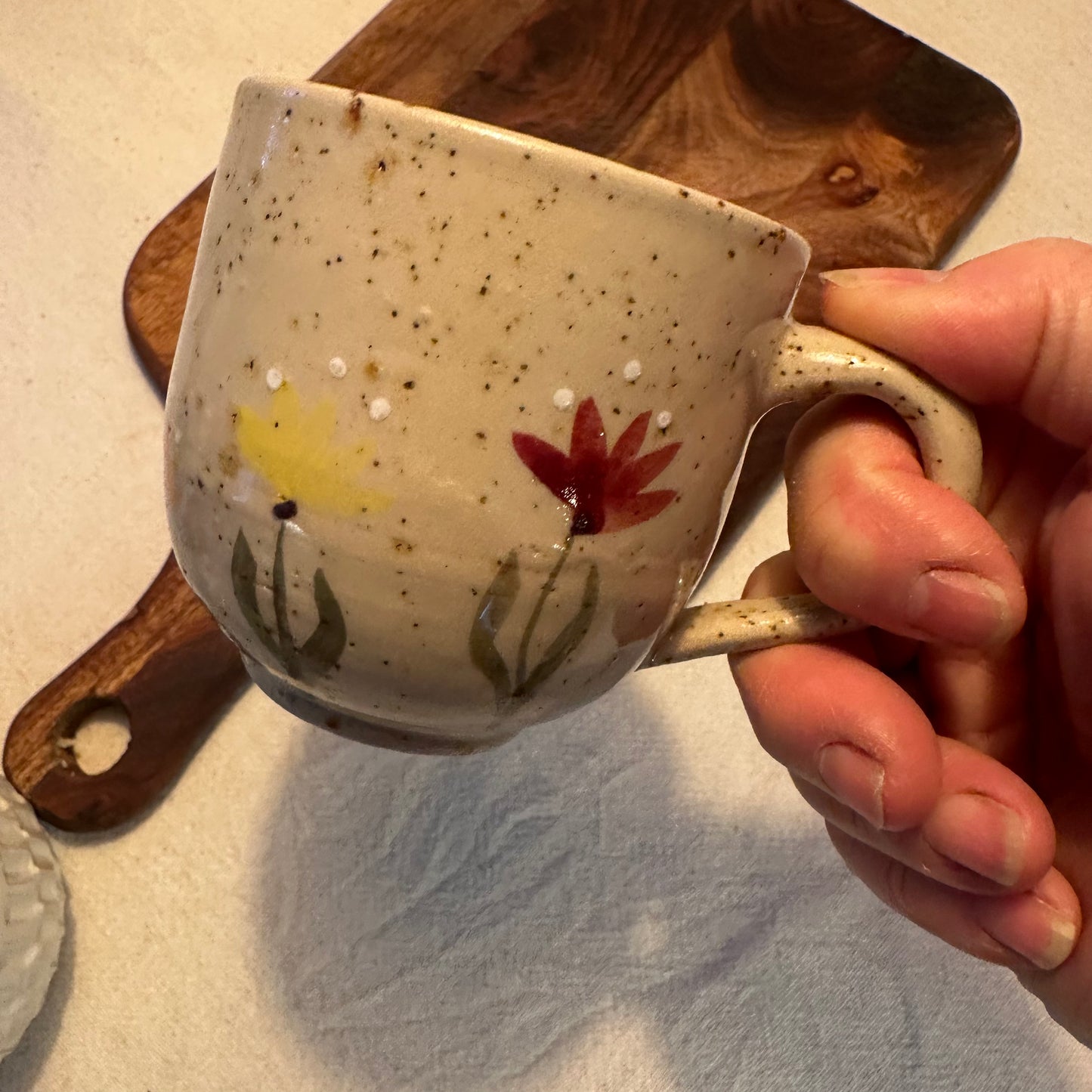 Mugg - sommaräng med lavaprickar