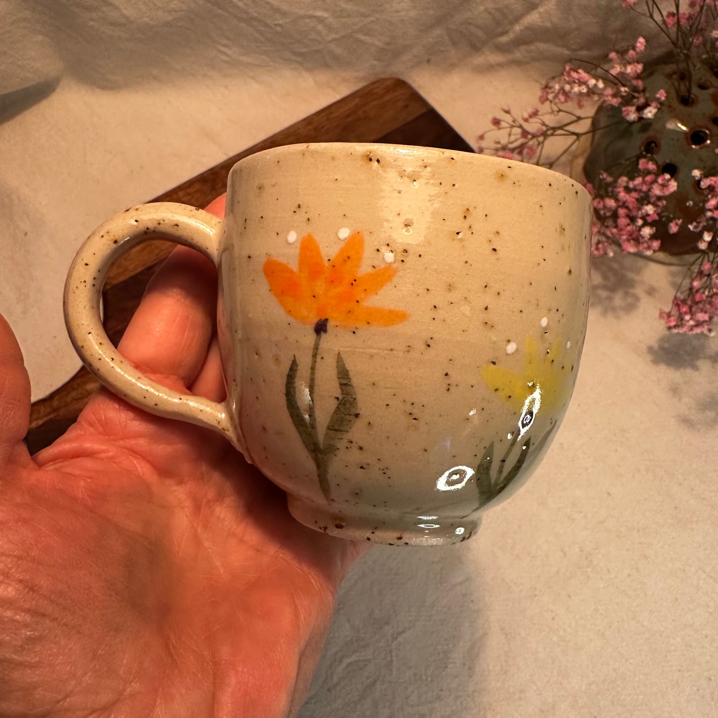 Mugg - sommaräng med lavaprickar
