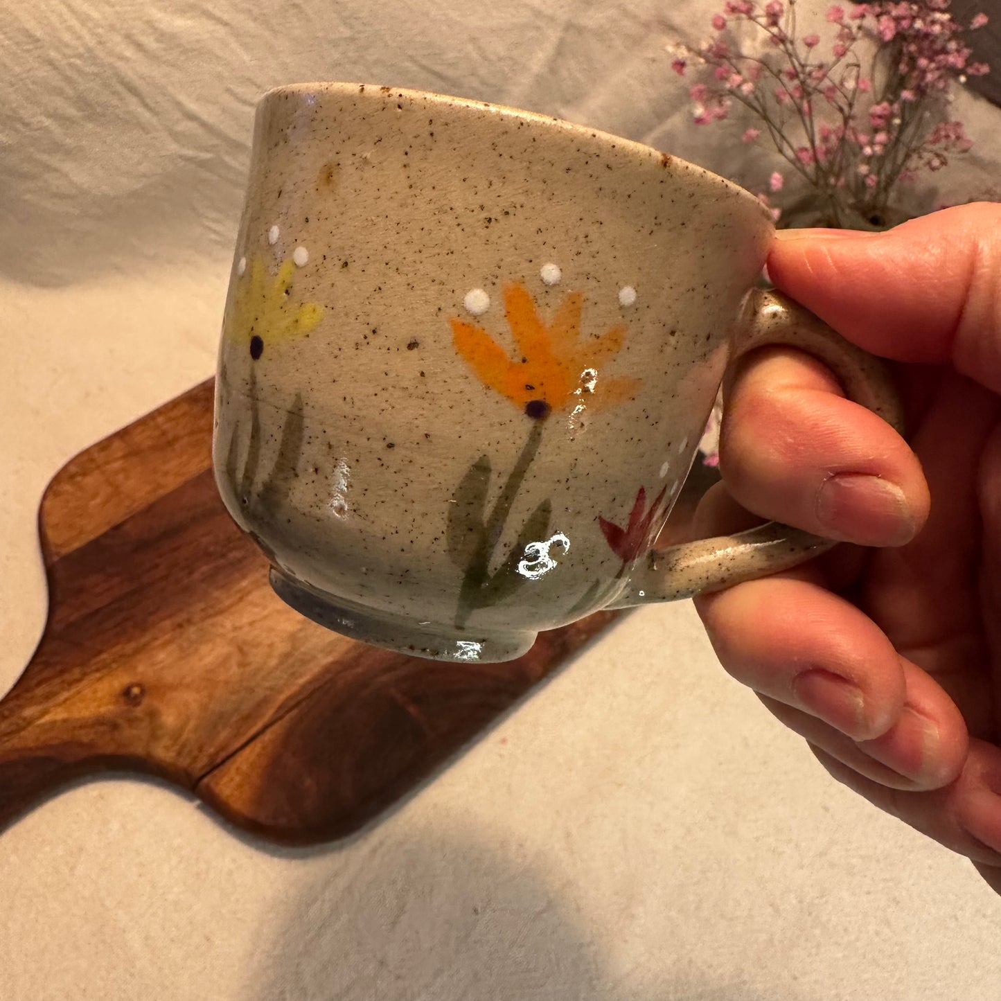Liten mugg - sommaräng med lavaprickar