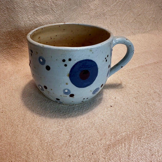 Prickig mugg - ljusblå