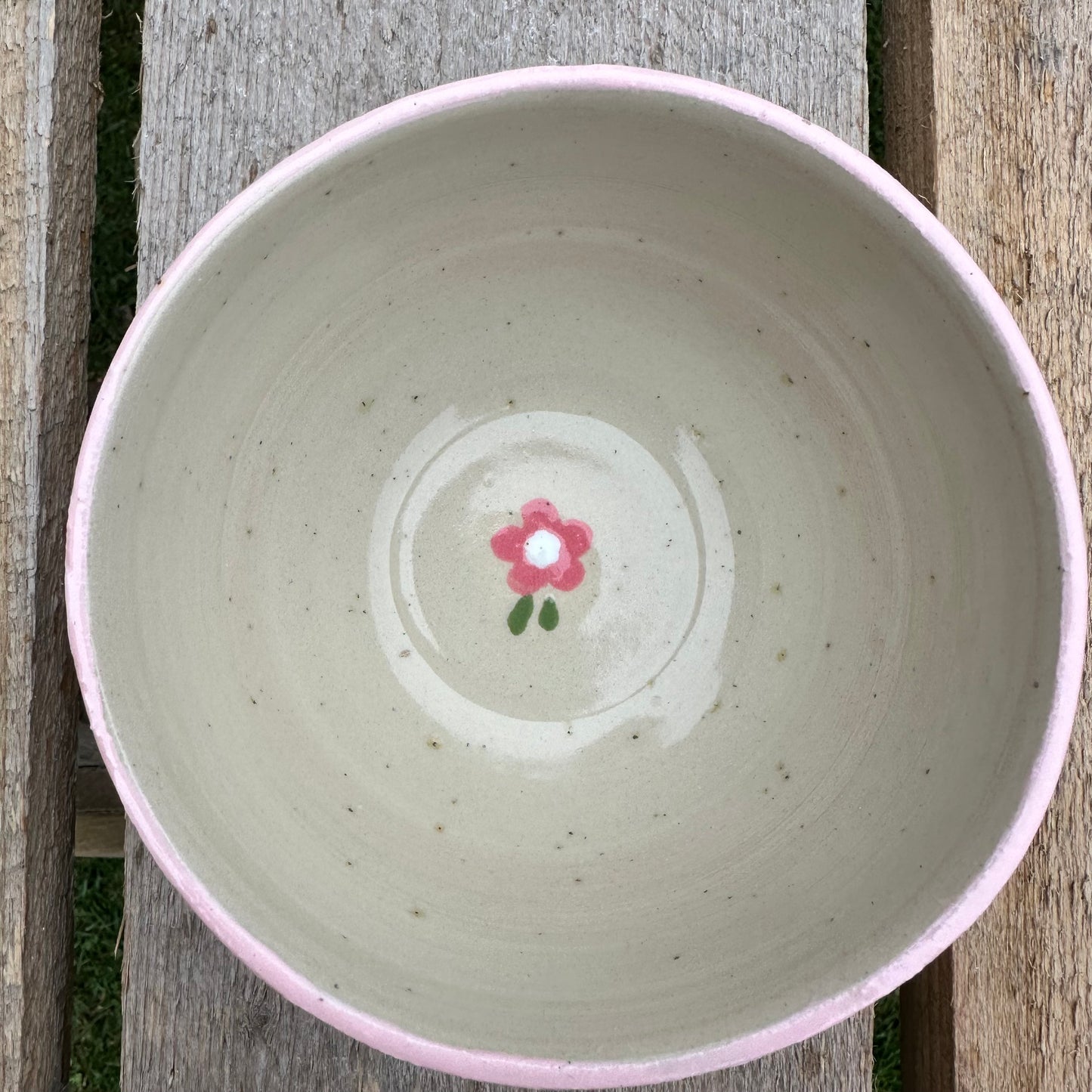 Skål - rosa blom